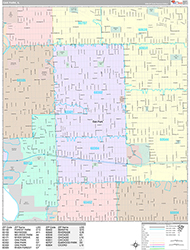 Oak Park Wall Map Premium Style 2026